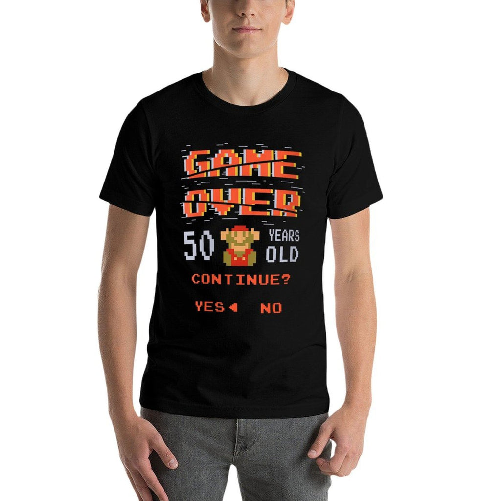 Womens Super Mario Bros 50th Birthday Game Over Vintage NES Screen  Eco-friendly Material T-Shirt