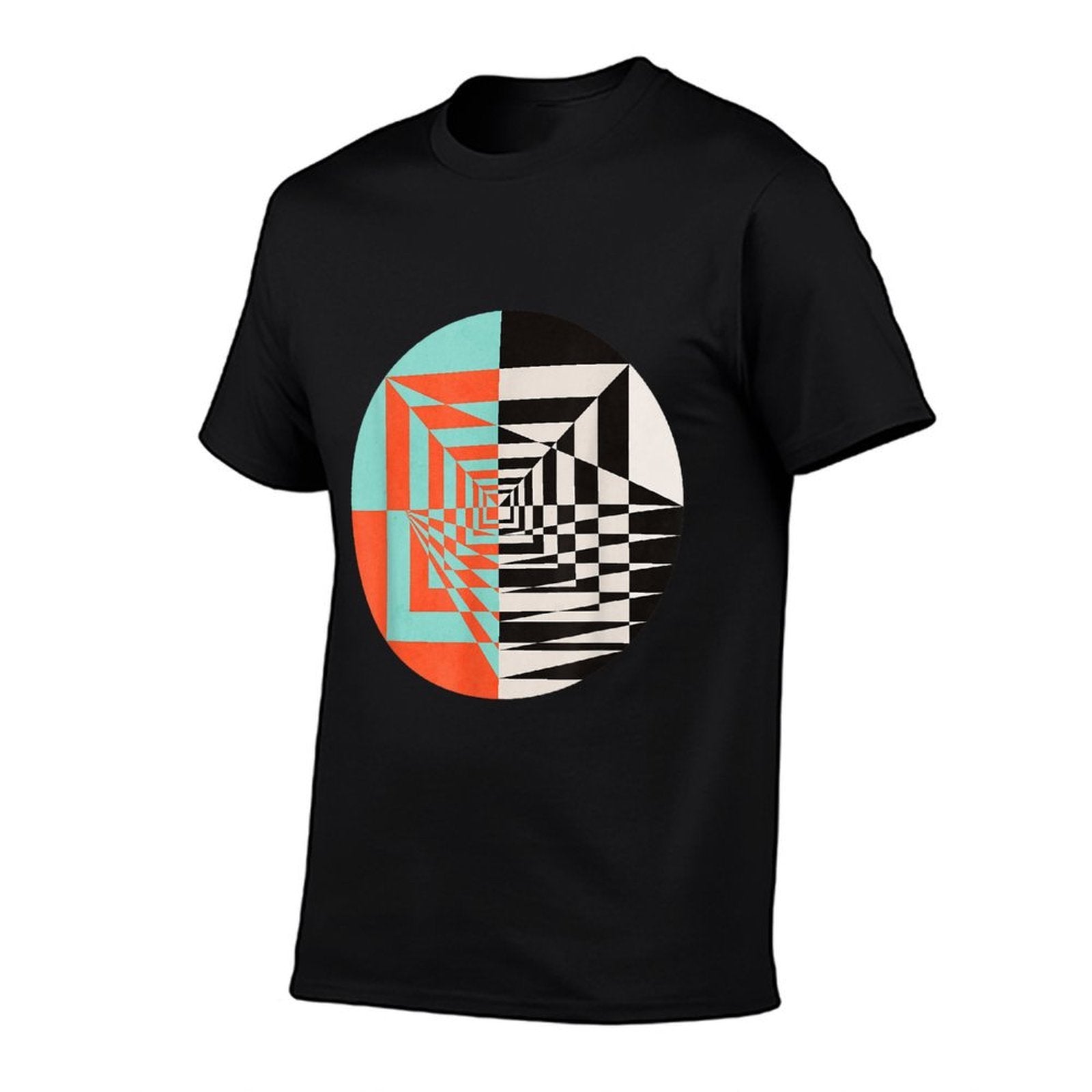 Circle Abstract Graphic Geometric Shapes Comfortable T-Shirt