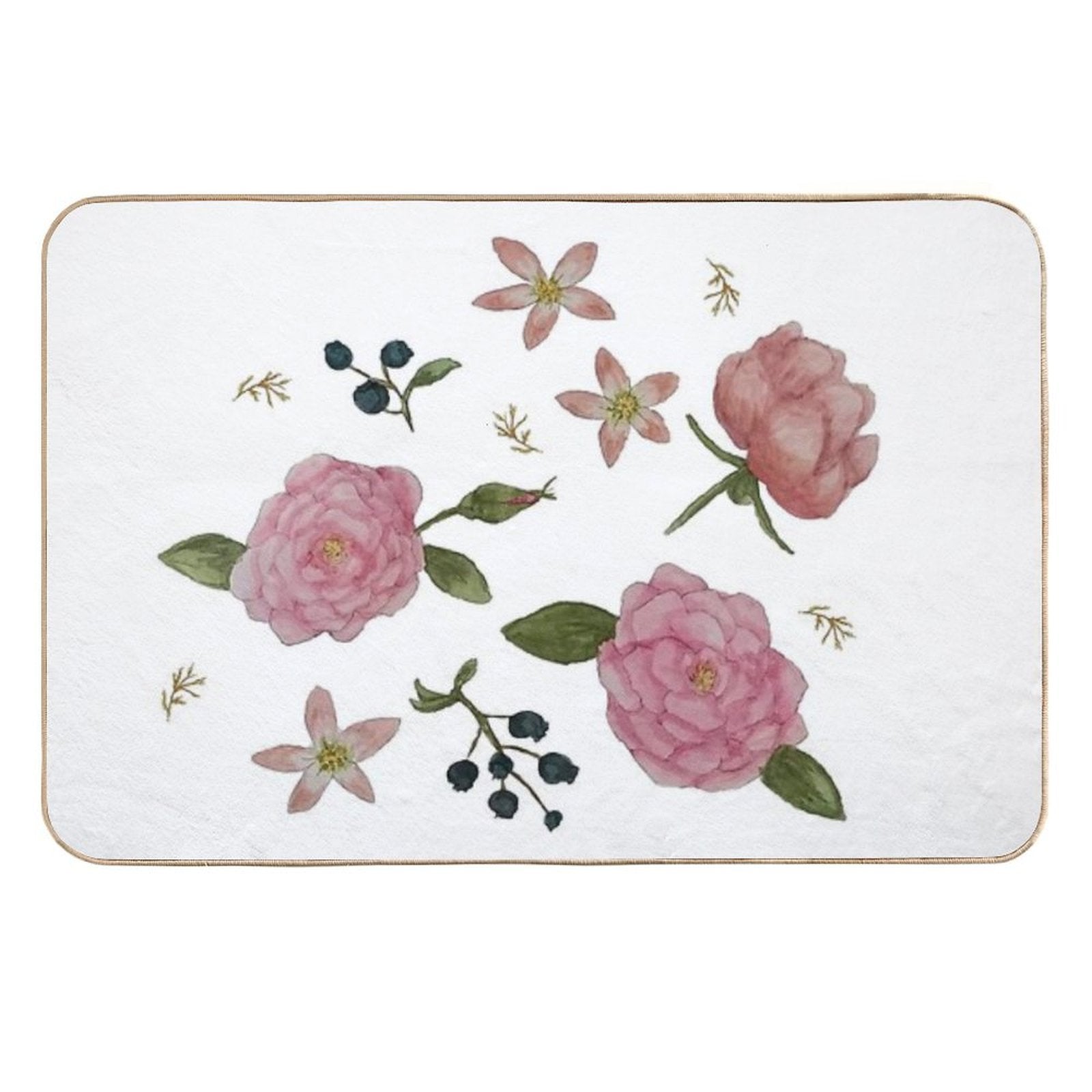 Evie's Flowers  Absorbent Bath Mat