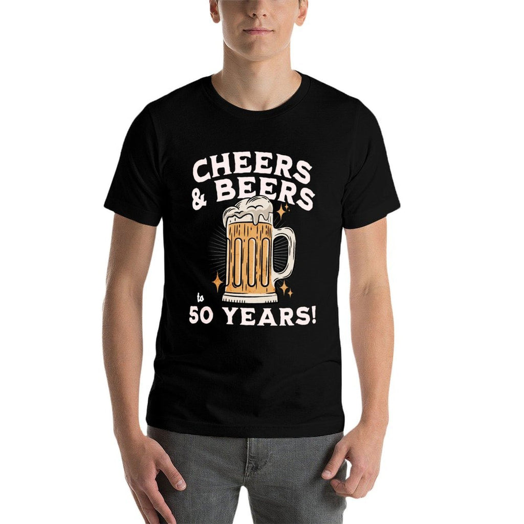50th Birthday, Funny Beer Drinker Joke  Rolled Sleeves T-Shirt