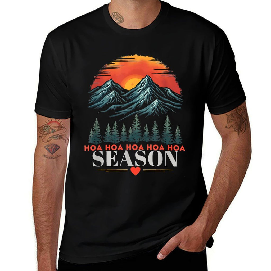 Hoa Hoa Hoa Hoa Hoa Cozy Season Twilight Lover Pine Forest  Durable T-Shirt