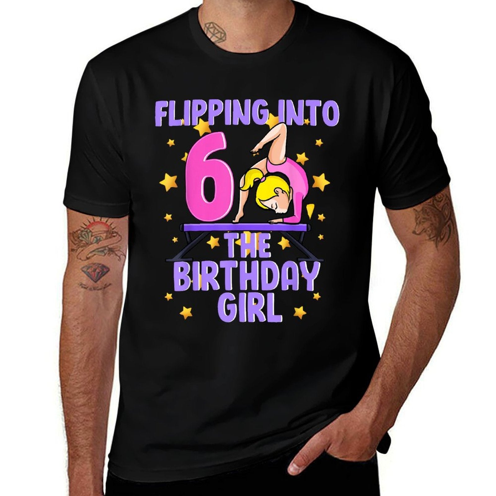 6th Birthday Girl Gymnastics Party Outfit Gymnast  High-quality Stitching T-Shirt