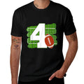 4th Birthday Football Theme 4 Year Old Football Lover  Lightweight T-Shirt