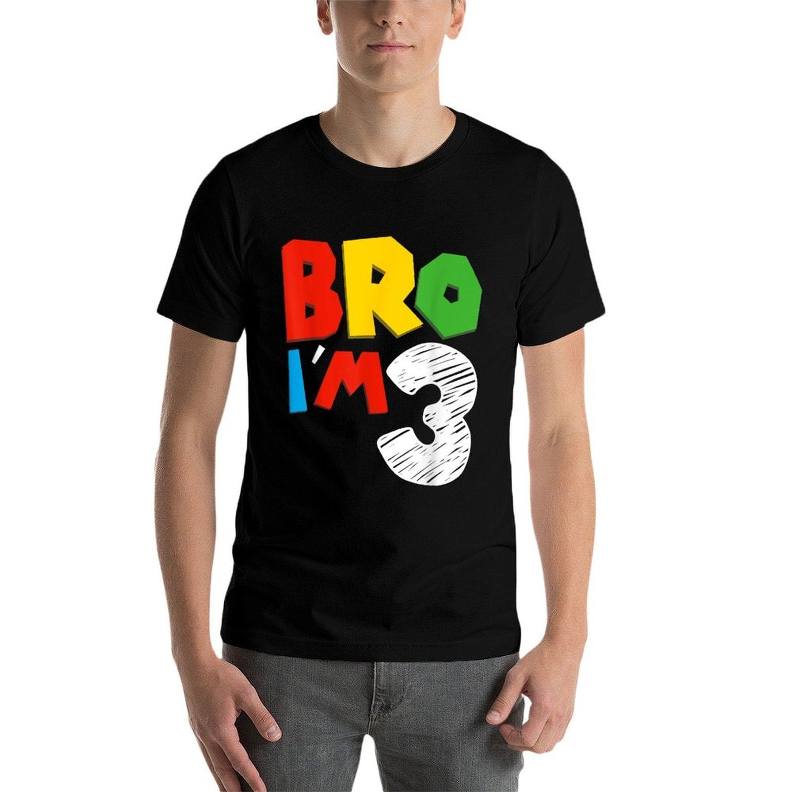 Bro I’m 3 Year Old Kids 3rd Birthday Boy  Versatile T-Shirt