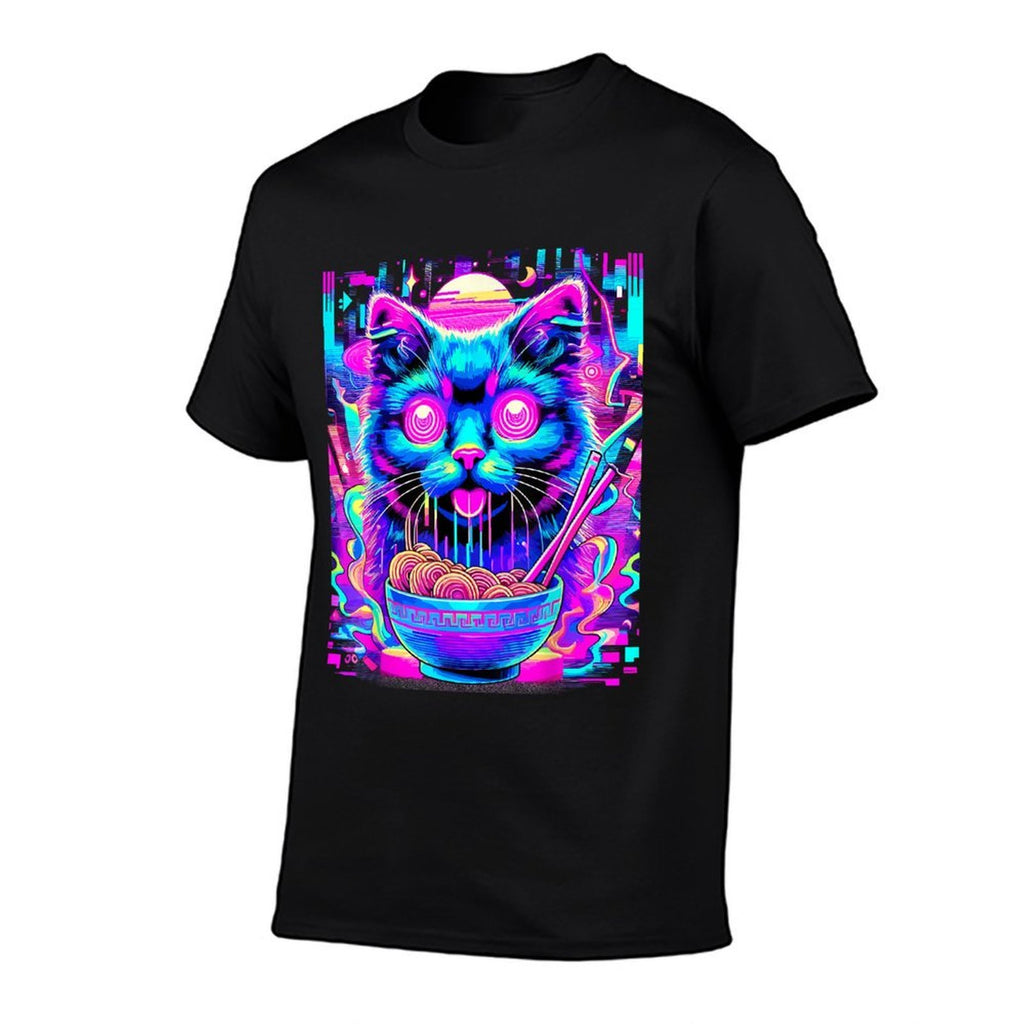 Cat Ramen Japanese Noodles Kawaii Cat  Wrinkle-resistant T-Shirt