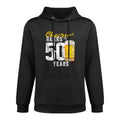 Cheers And Beers To 50 Years for 50th Birthday Party Funny Kangaroo Pocket Hoodie