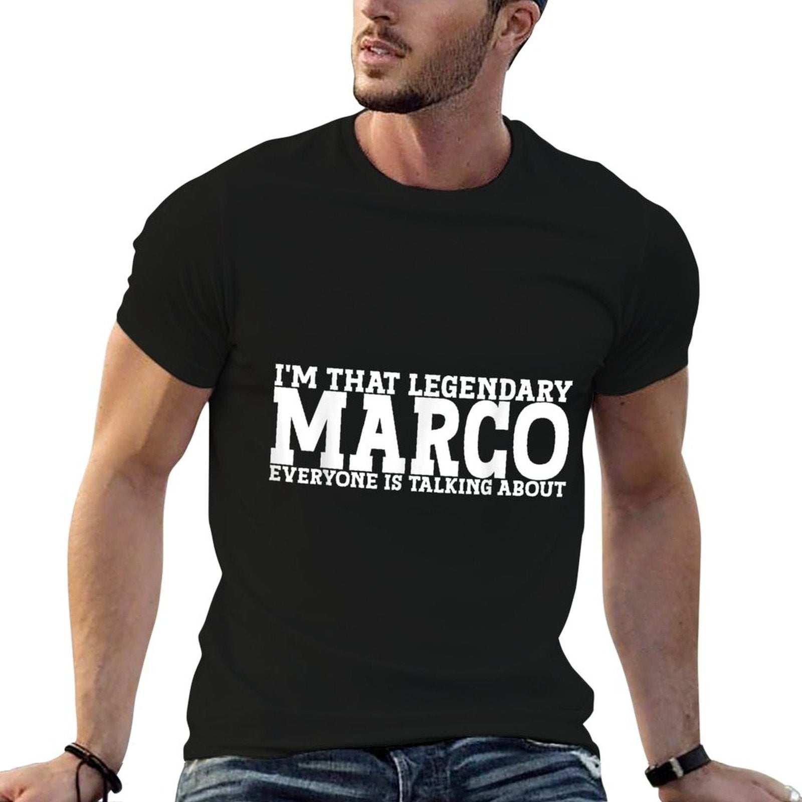 Marco Personal Name Funny Marco  Polyester Blend T-Shirt