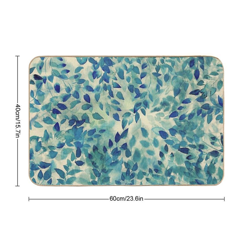 Warm Blue Forest  Eco-Friendly Bath Mat