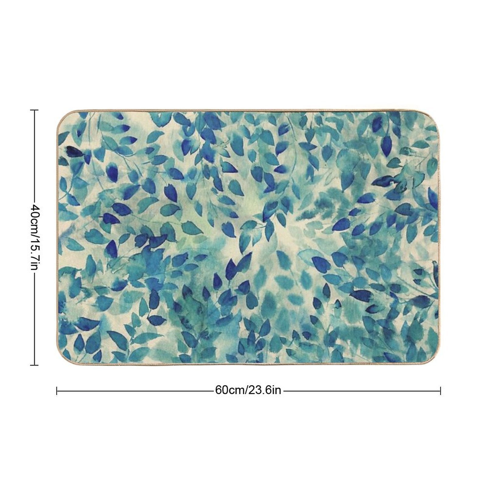 Warm Blue Forest  Eco-Friendly Bath Mat