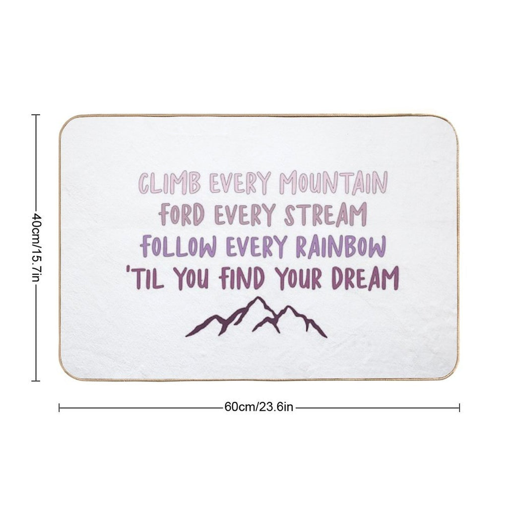 Sound of Music Climb Every Mountain Durable Bath Mat
