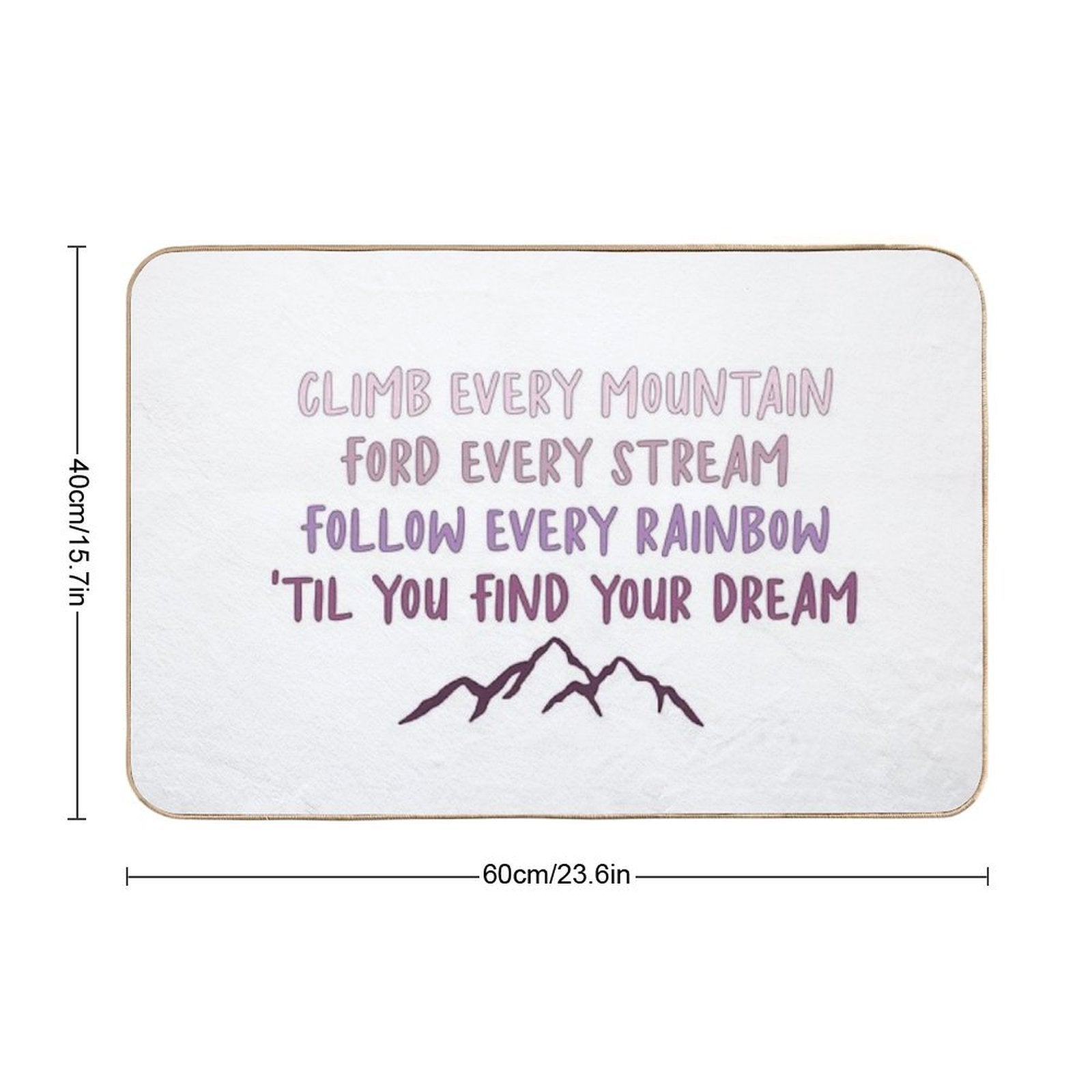Sound of Music Climb Every Mountain Durable Bath Mat