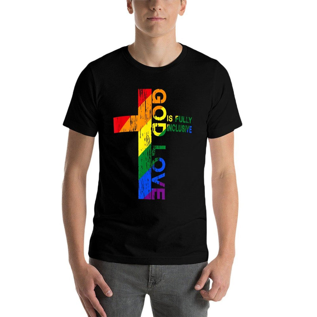 Gods Love Is Fully Inclusive Christian Jesus LGBT Gay Pride  Vintage-inspired T-Shirt