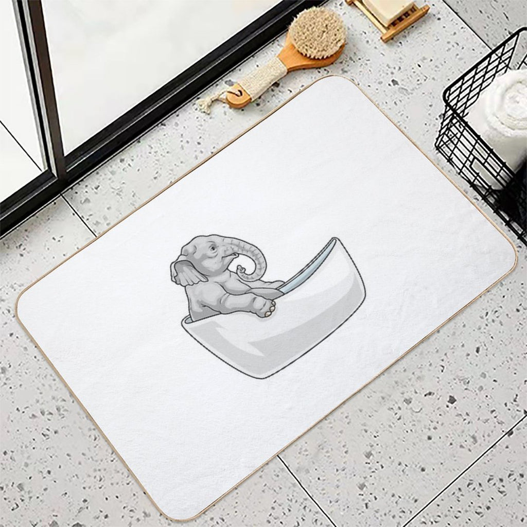 Elephant Bathe Bathtub Durable Bath Mat