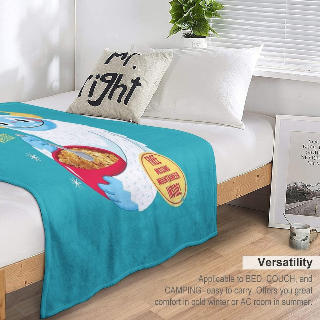 Abominable Snowflakes Plush Throw Blanket