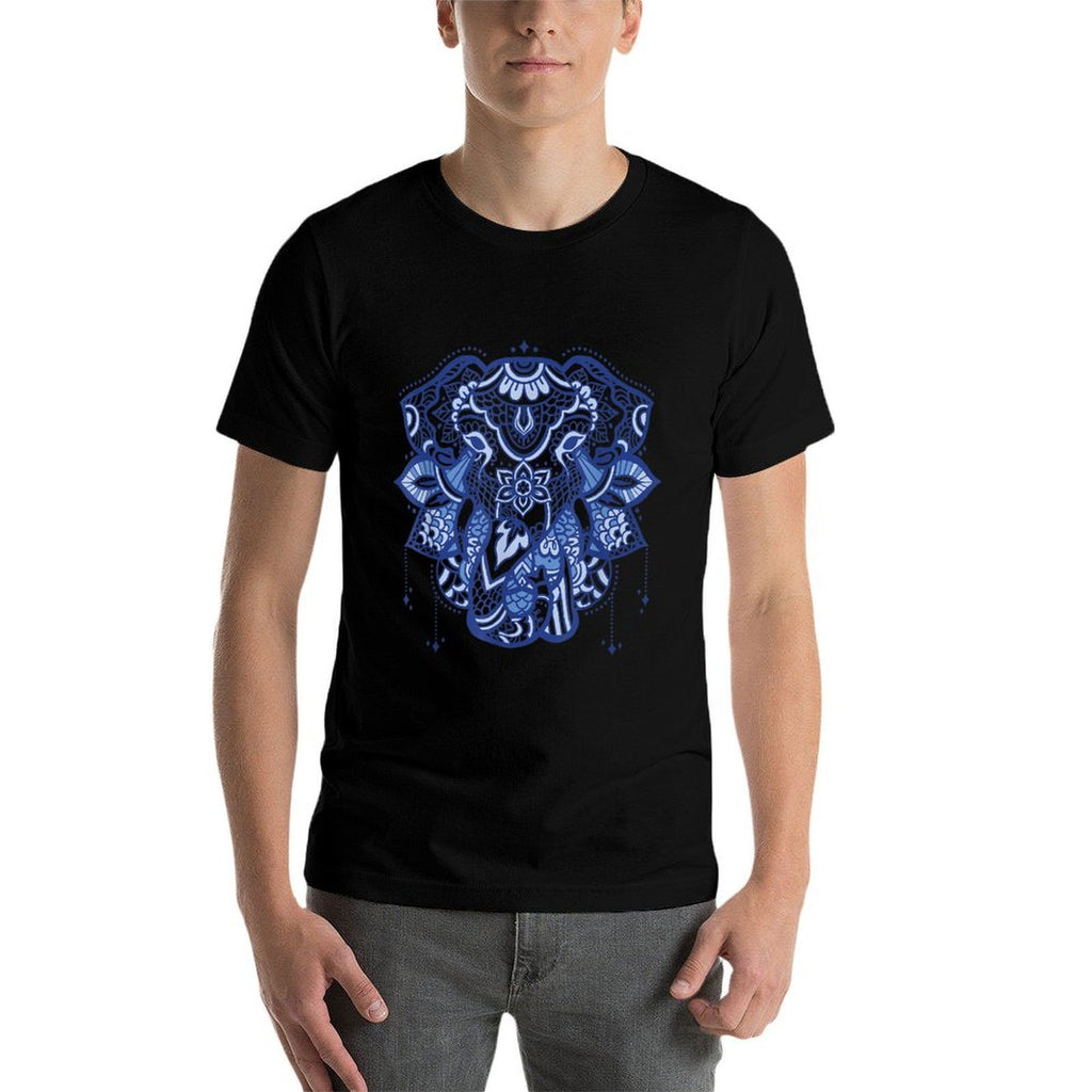Mandala Elephant Head  Tagless Design T-Shirt