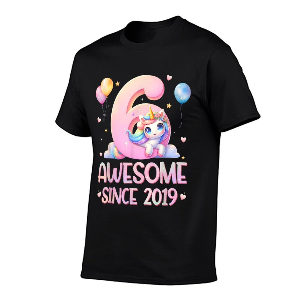 Unicorn 6th Birthday 6 Year Old Unicorn Party Girls Outfit  Soft T-Shirt
