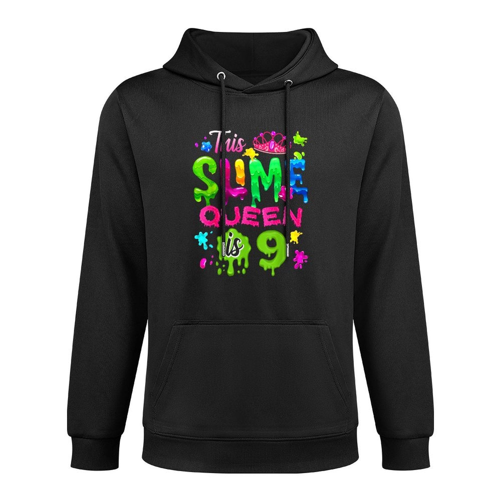9 Years Old Birthday Party 9th Bday This Slime Queen Is 9 Layering Staple Hoodie