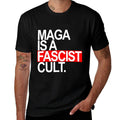MAGA IS A FASCIST CULT - Stand Against Fascism (red)  Rolled Sleeves T-Shirt