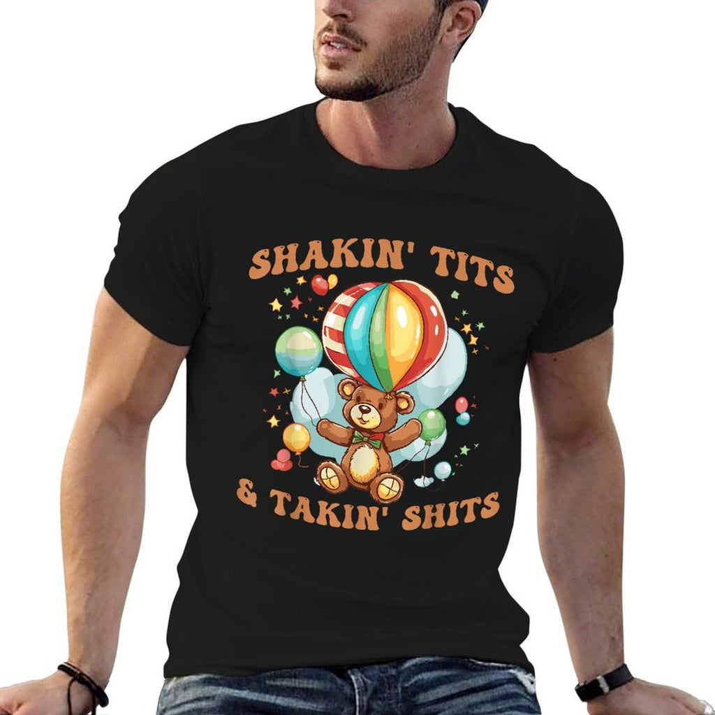 Shakin' Tits And Takin' Shits Funny Gifts For Women Men  Polyester Blend T-Shirt