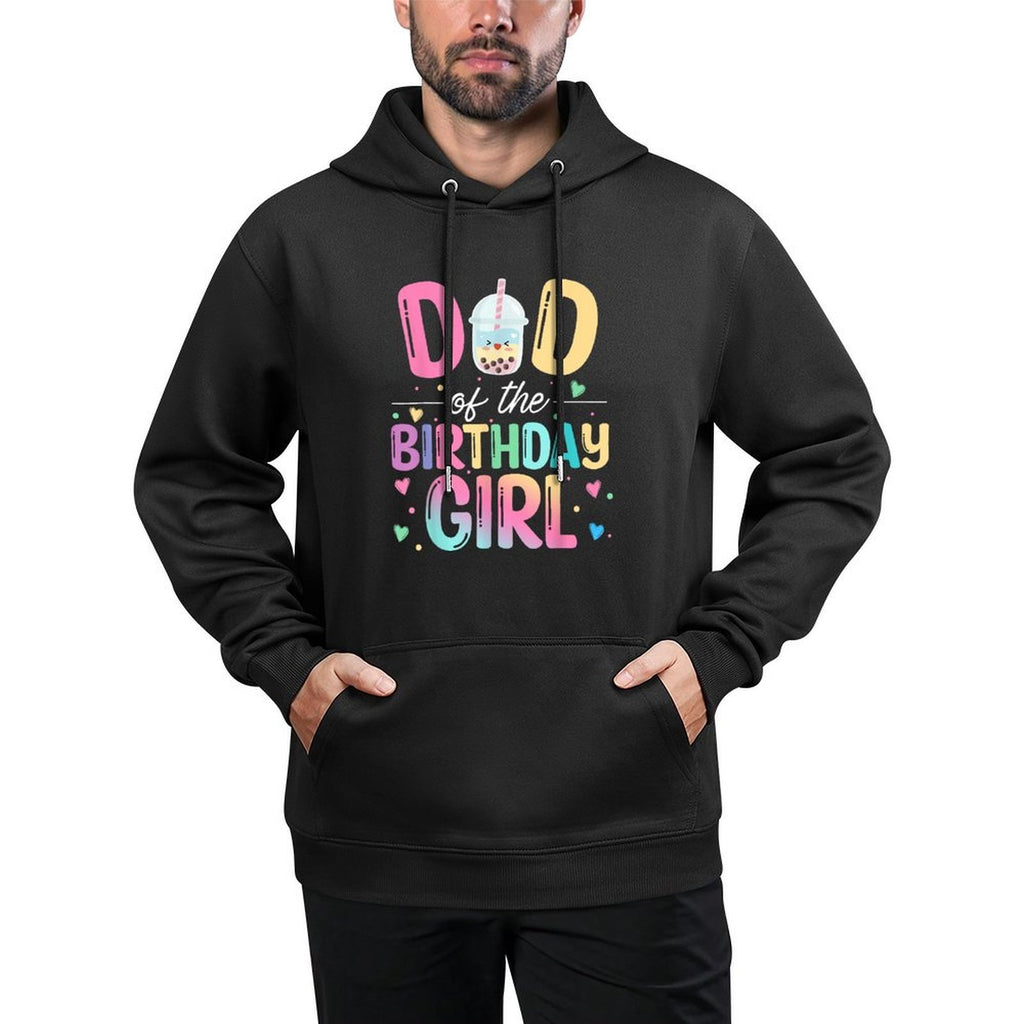 Dad Of The Birthday Girl Bubble Boba Tea Party Family Durable Construction Hoodie