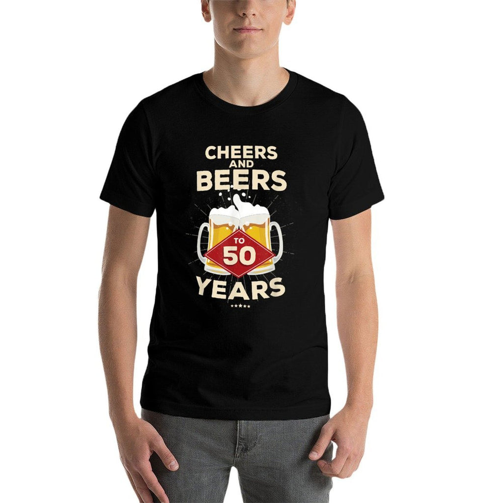 Cheers And Beers to 50 Birthday - 50th BDay Gift  Stretchy T-Shirt