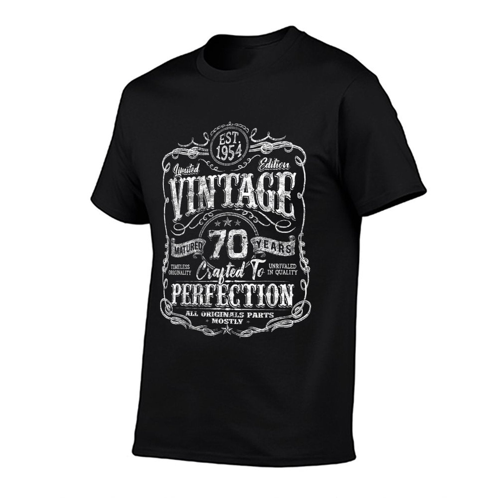 Vintage 1954 Limited Edition 70 Year Old 70th Birthday  Oversized Silhouette T-Shirt