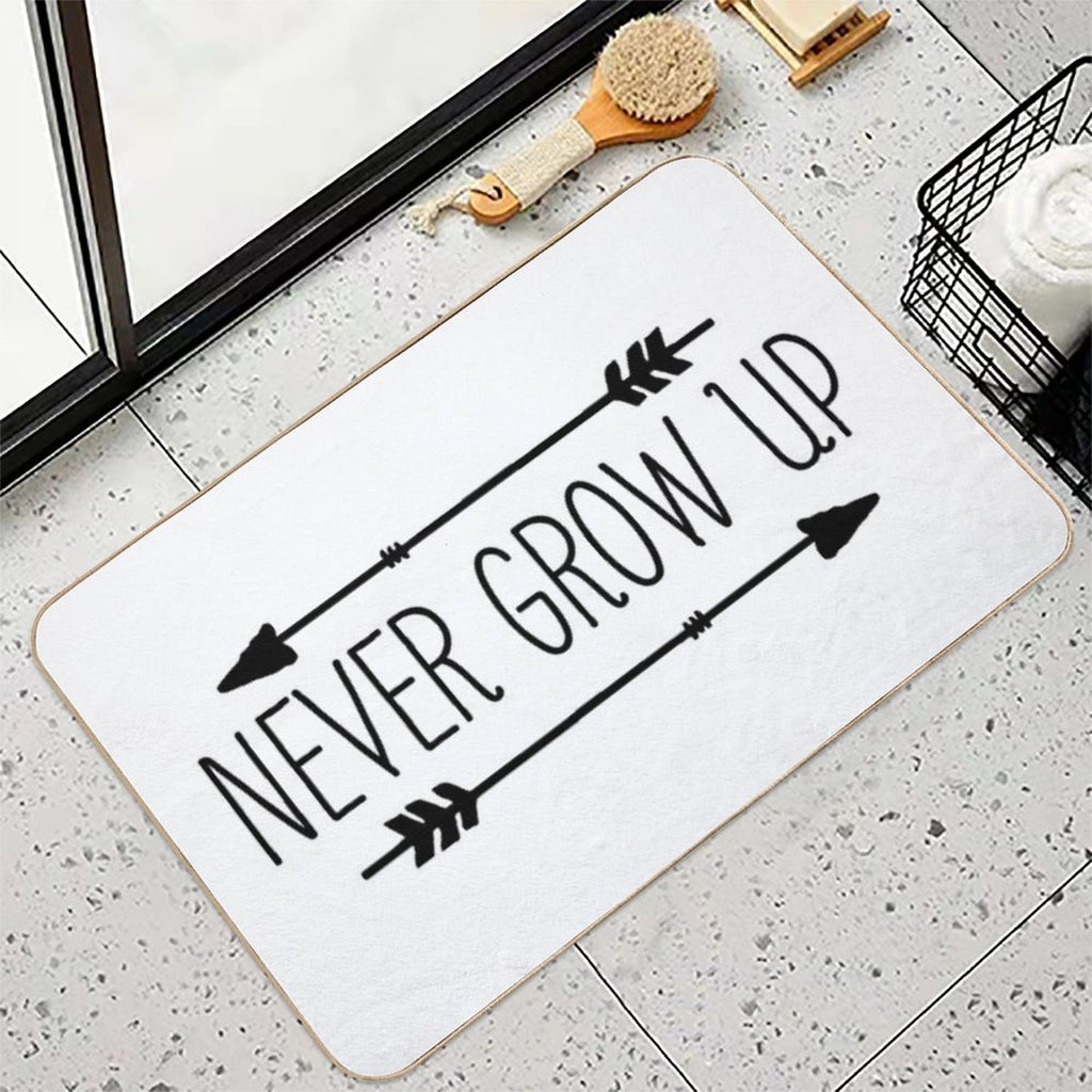 Never Grow Up  Repositionable Bath Mat