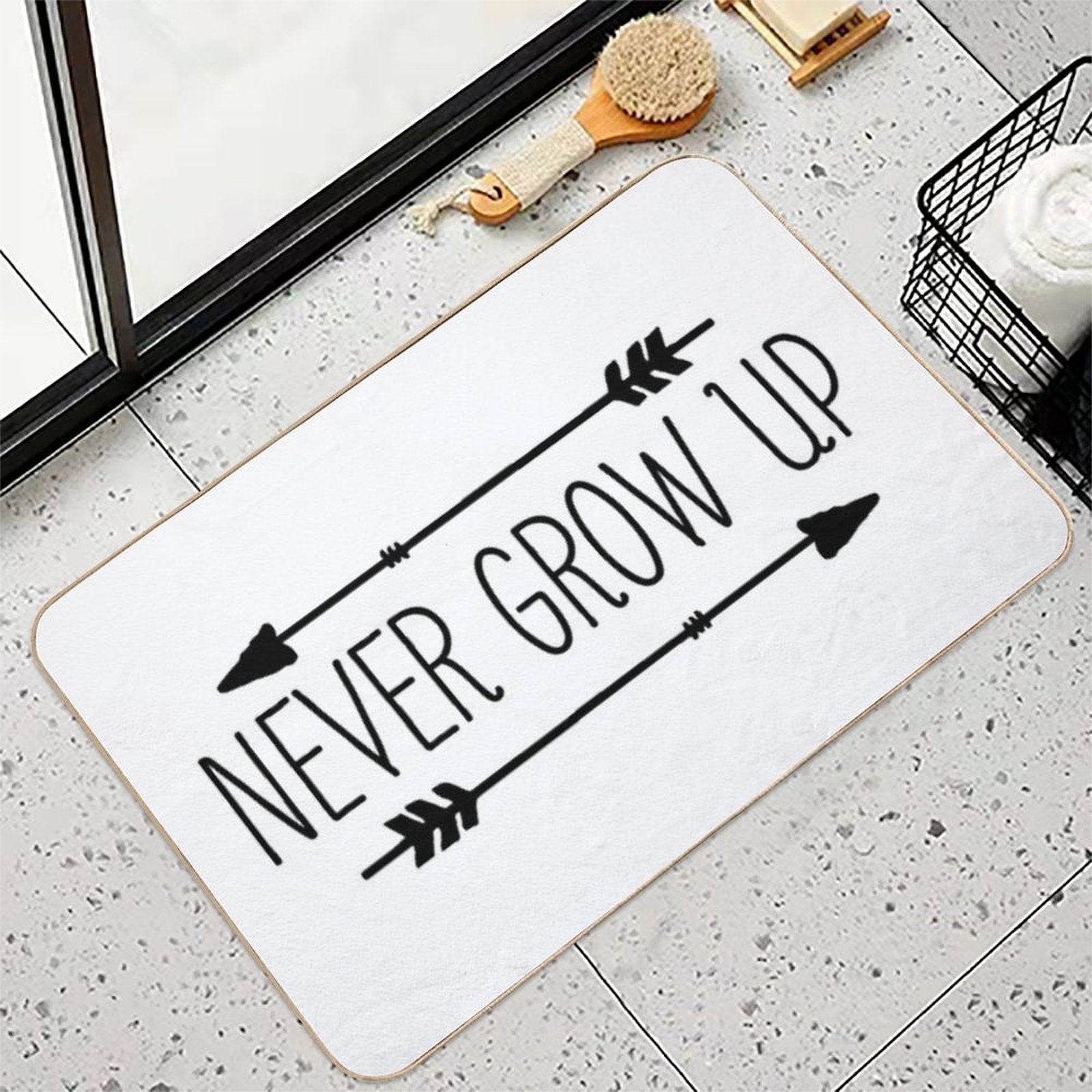 Never Grow Up  Repositionable Bath Mat