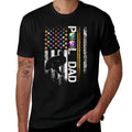 Vintage USA Billiards Player, Proud Pool Dad  Heathered Texture T-Shirt