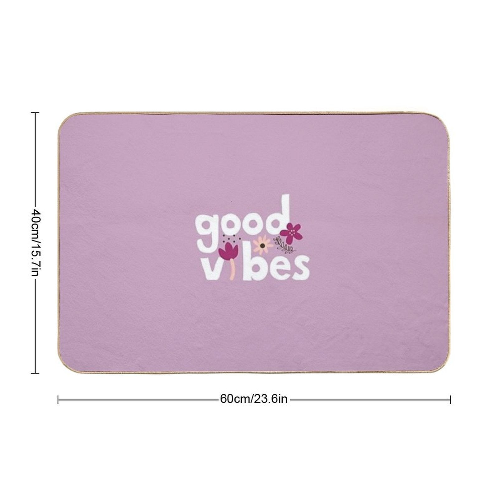 Good Vibes  Easy To Clean Bath Mat