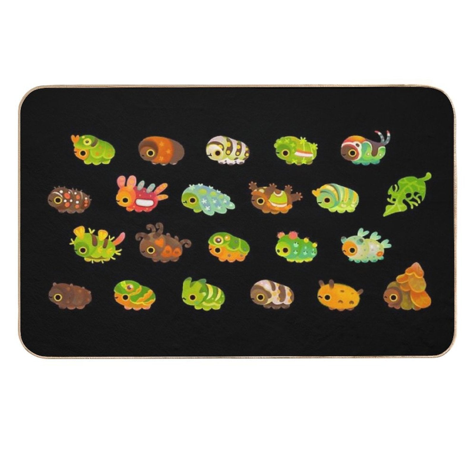 Caterpillar - Dark  Versatile Bath Mat