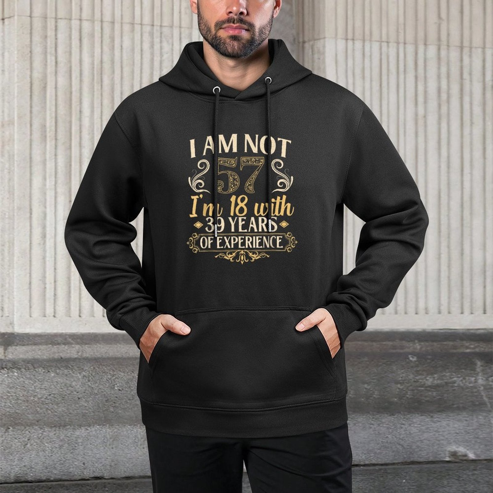 Vintage 57th Birthday Gifts I'm Not 57 Years Old Birthday Machine Washable Hoodie