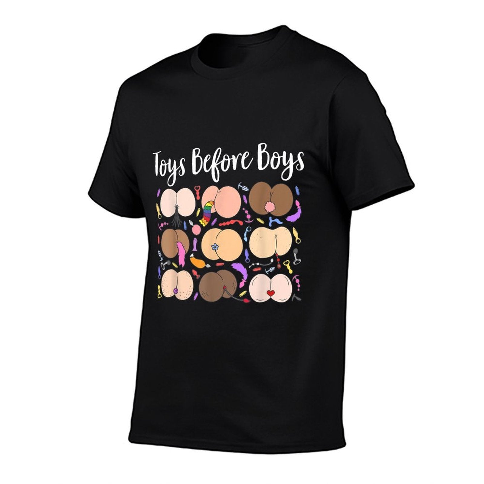 Women Funny Embarrassing Toys Before Boys Fun Adult Humour  Rolled Sleeves T-Shirt