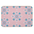 Ice Flowers Mandala Pink  Easy To Clean Bath Mat