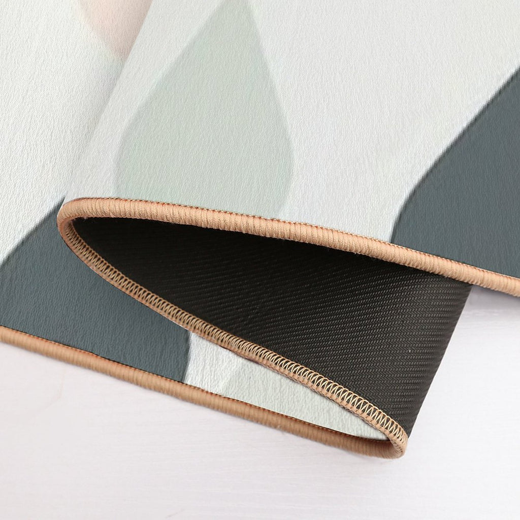Minimalist Pastel Geometric Art  Non-Slip Bath Mat