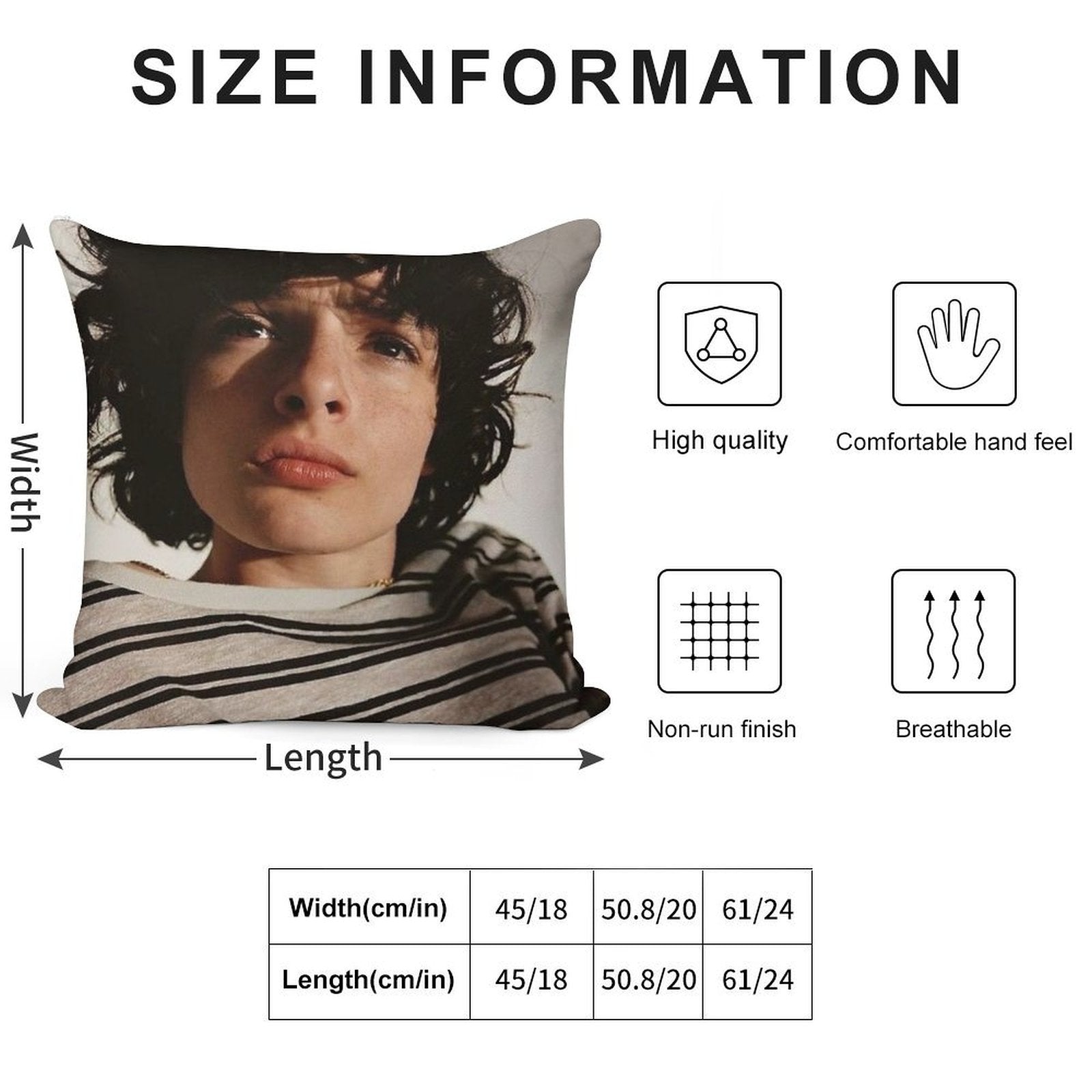 Finn Wolfhard Soft Gift Ready Throw Pillow