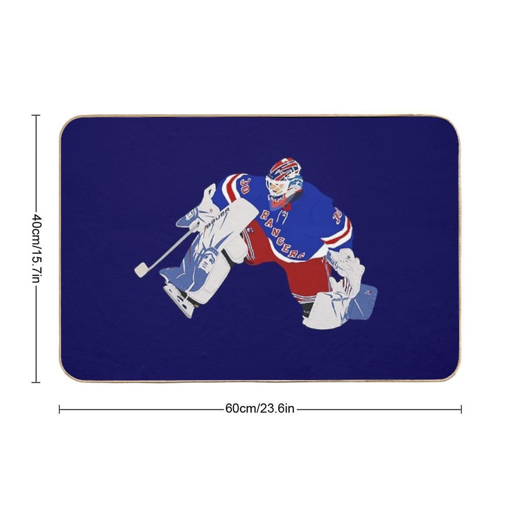 Henrik Lundqvist Digital Drawing Design  Eco-Friendly Bath Mat