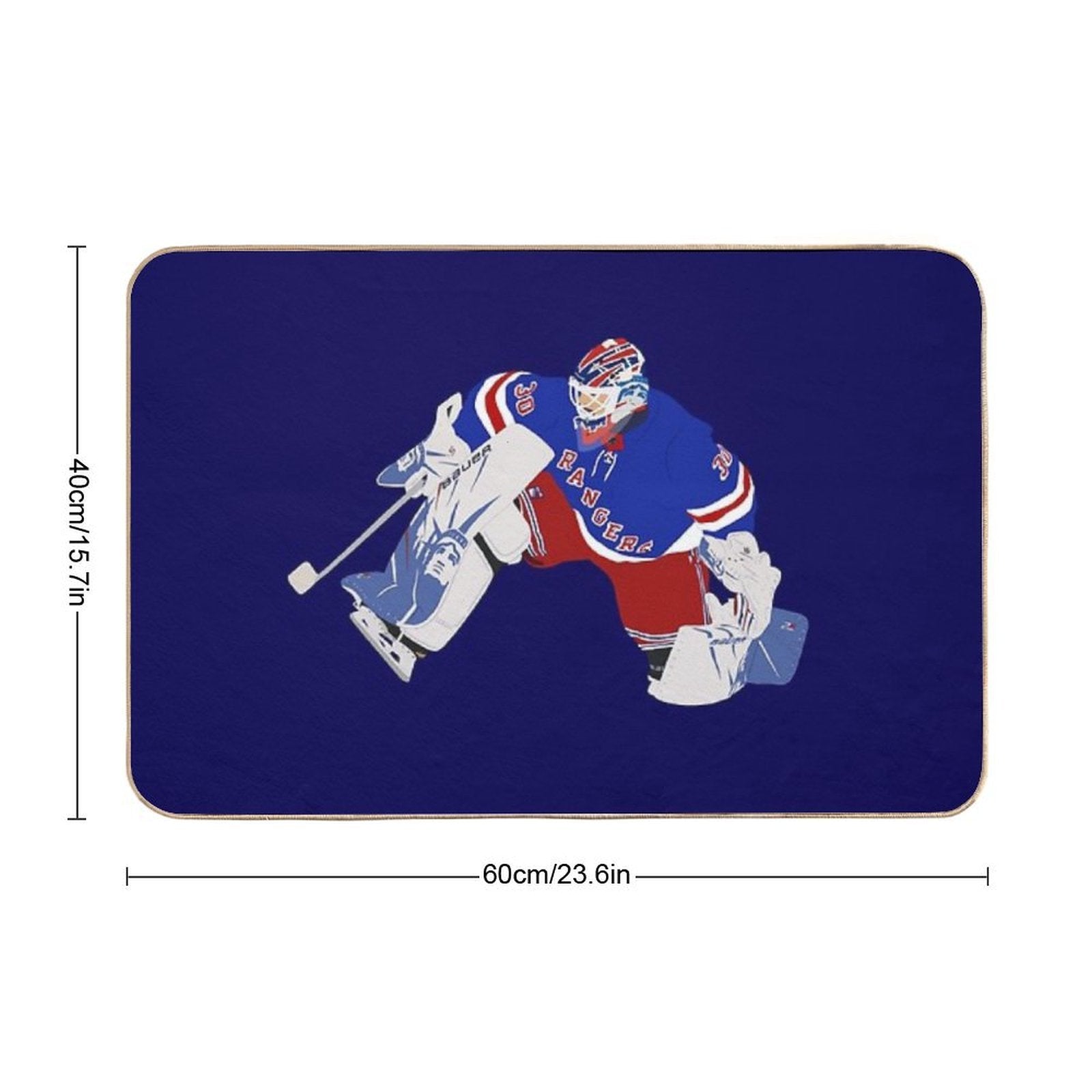 Henrik Lundqvist Digital Drawing Design  Eco-Friendly Bath Mat
