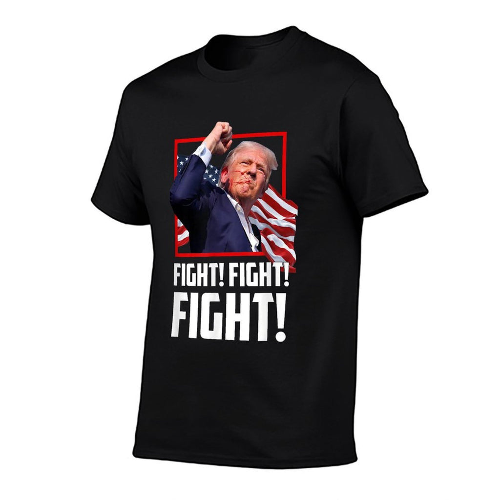 Donald Trump Fight Fighting Fighters Supporters Americans  Oversized Silhouette T-Shirt