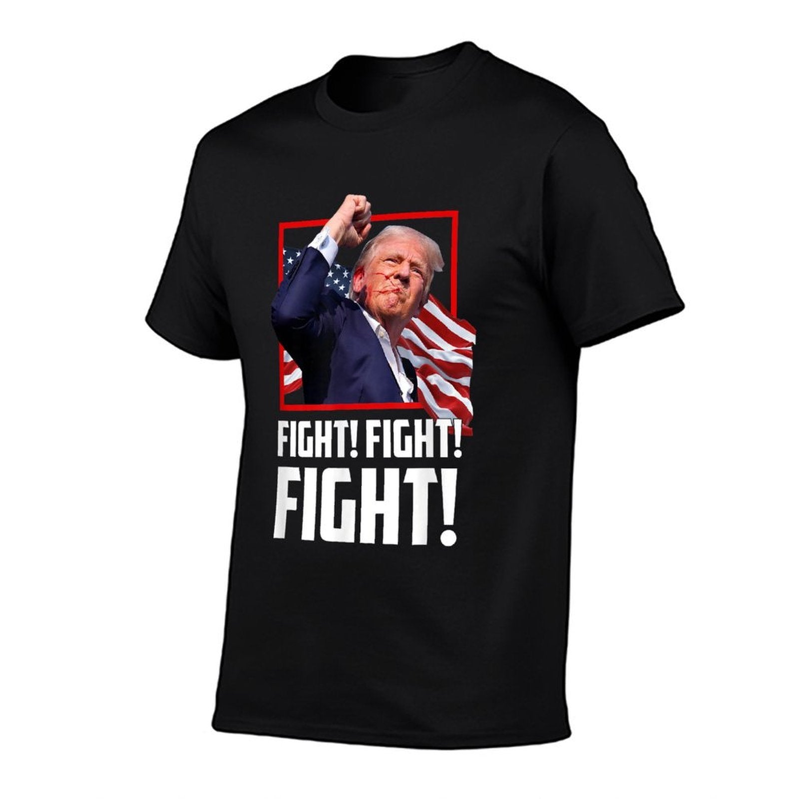 Donald Trump Fight Fighting Fighters Supporters Americans  Oversized Silhouette T-Shirt