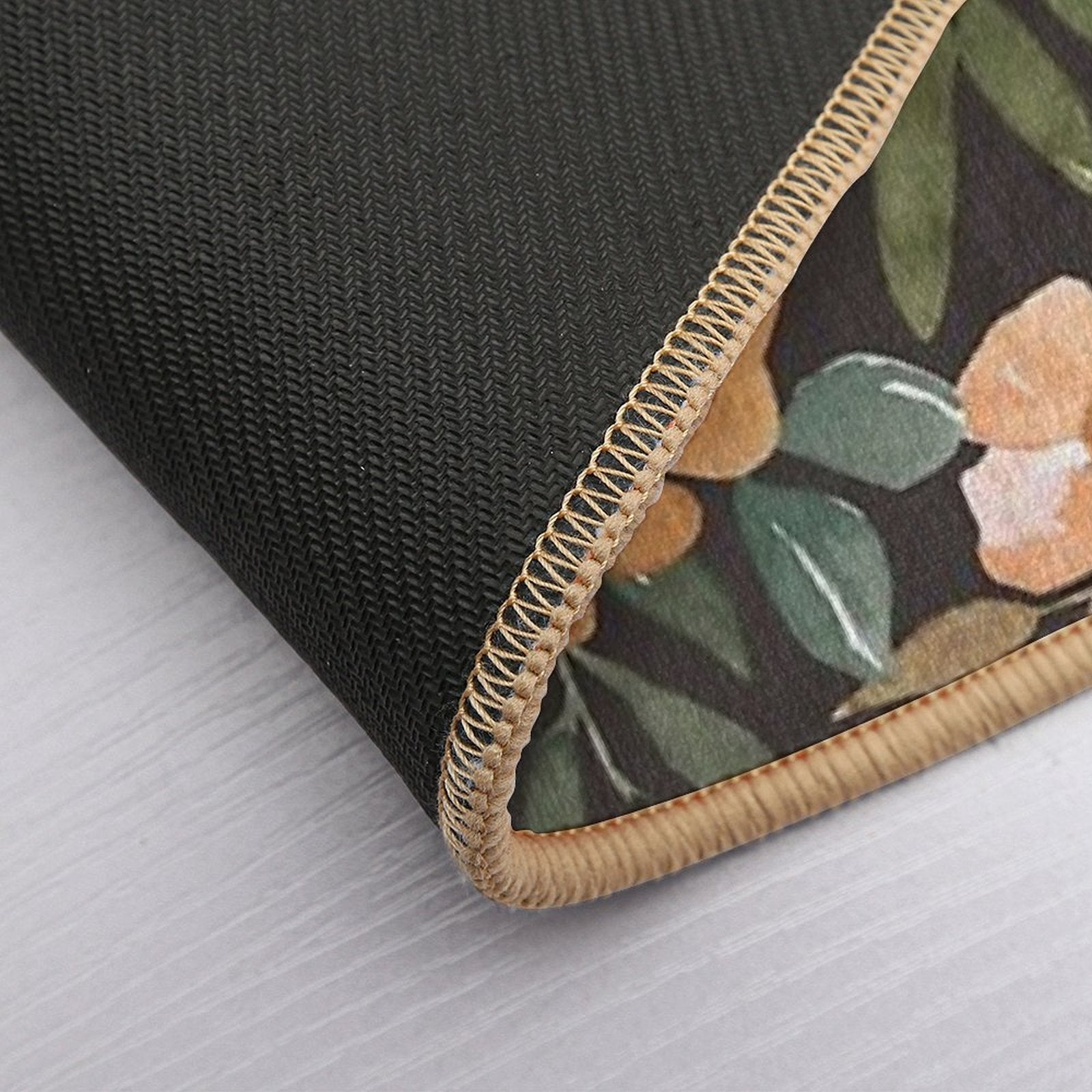 Boho Floral, Moody Floral, Blush Pink Watercolor Flowers, Vintage Floral Decor  Pet-Safe Bath Mat