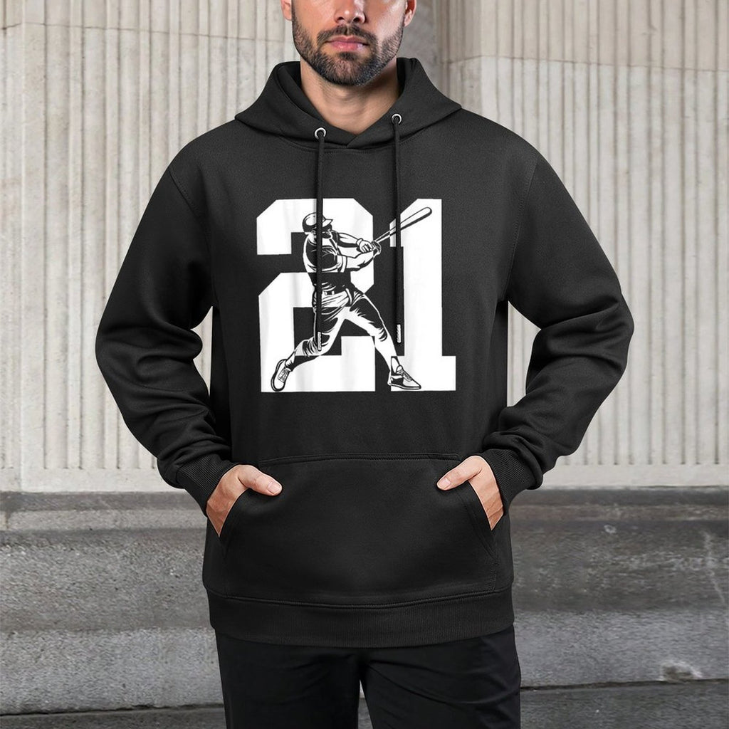 NUMBER 21 YEARS BASEBALL 21ST BIRTHDAY Durable Construction Hoodie
