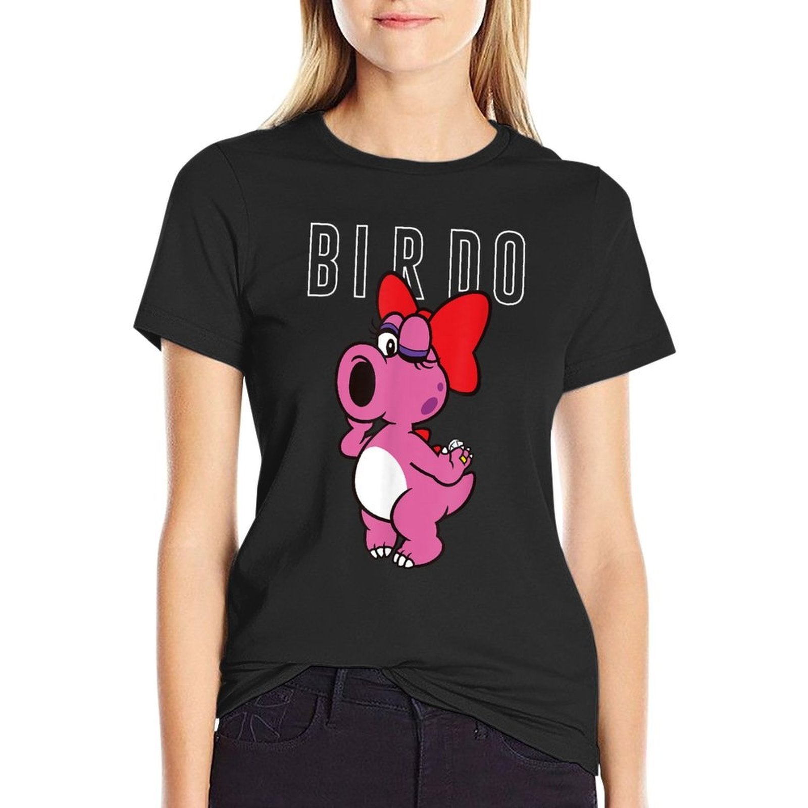 Super Mario Bros Birdo Big Pink Portrait Simple Text  Classic T-Shirt