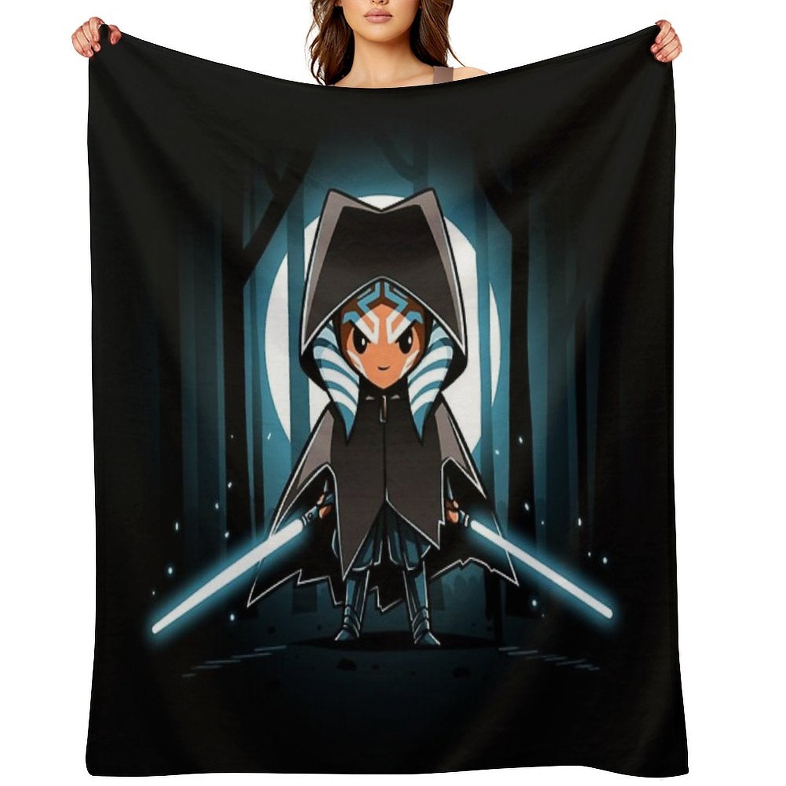 Ahsoka Tano Velvety-soft Throw Blanket