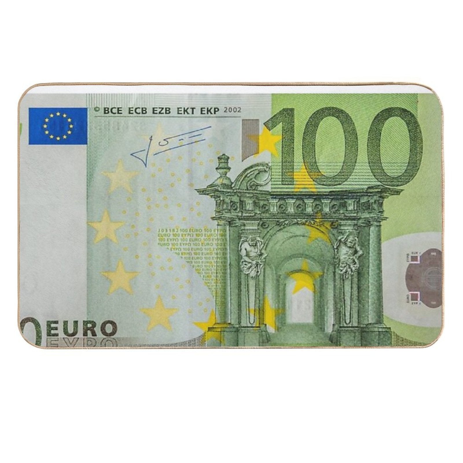 100 Euro Note for Good Luck Durable Bath Mat