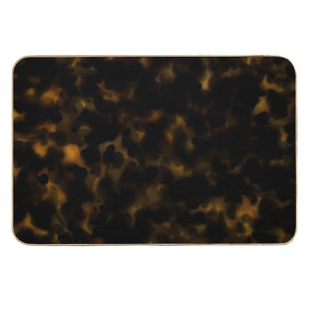 Tortoise Shell Classy Animal Pattern  Dirt-Trapping Bath Mat