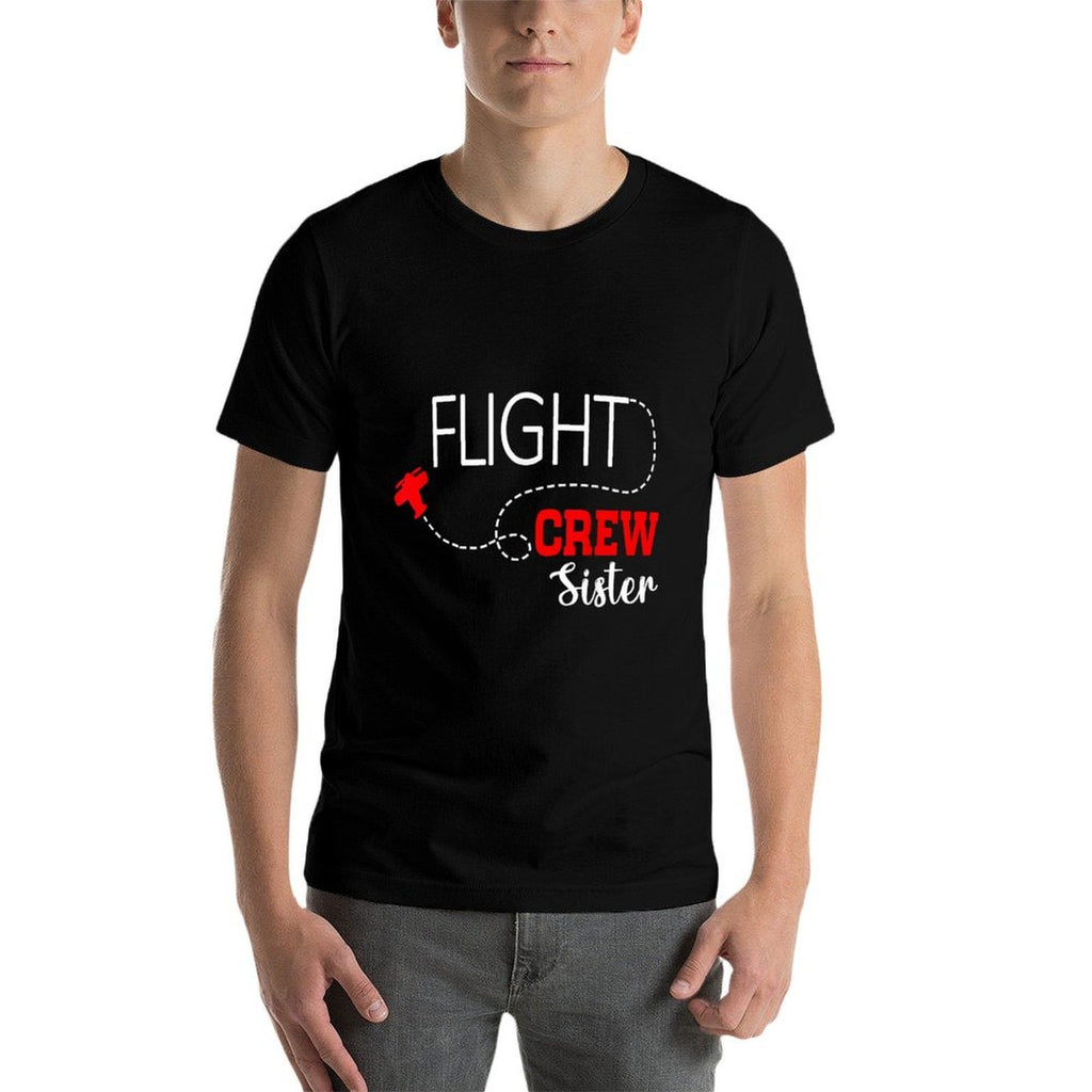 Flight Crew Airplane 1st Birthday Sister Airplane Family  Trendy Pattern T-Shirt