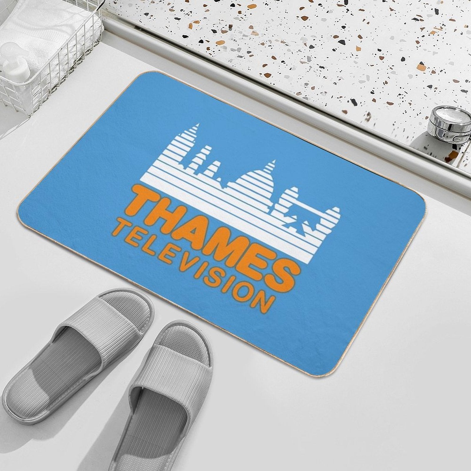 Thames Television Badge Design  High-Traffic Bath Mat