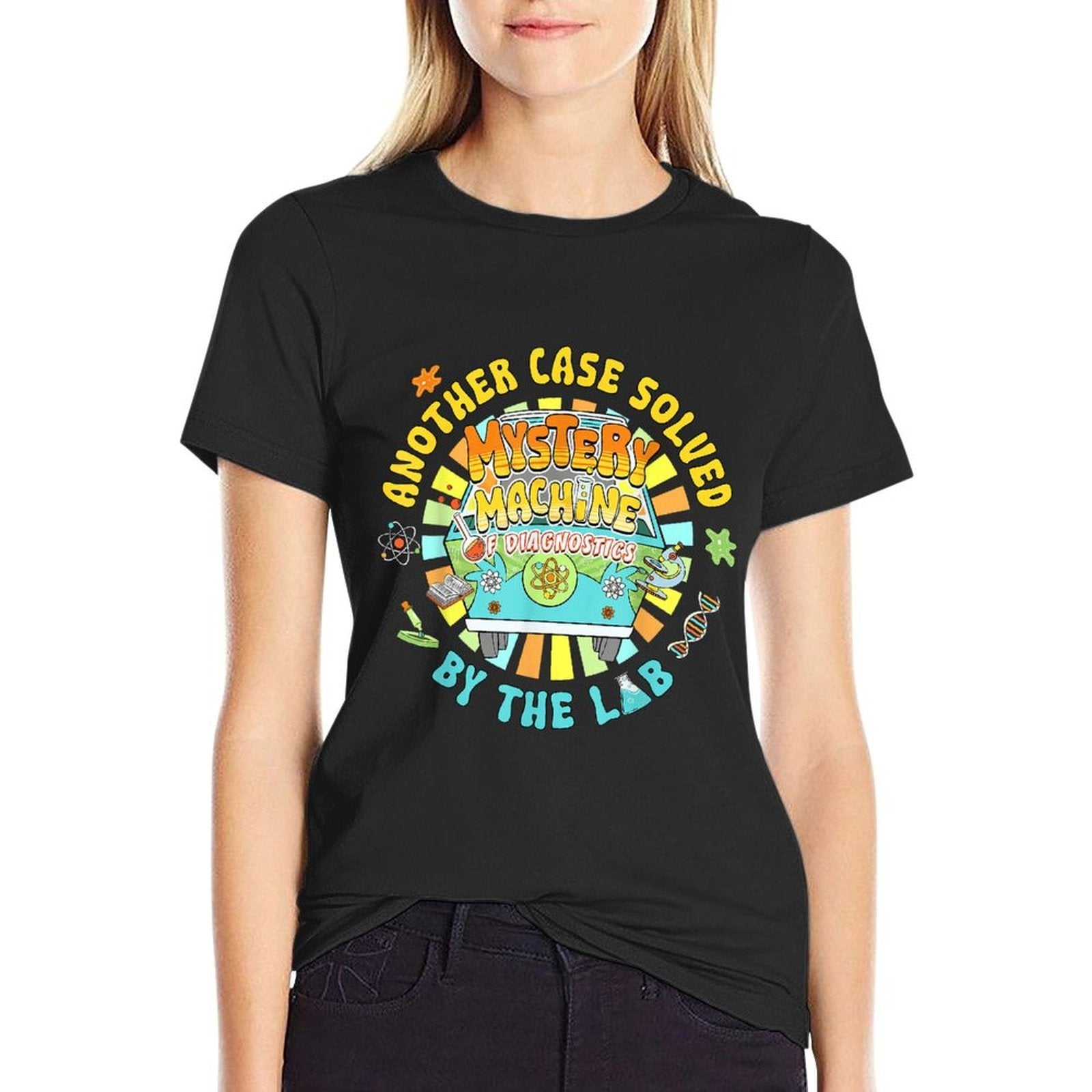 Mystery Funny Machine of Diagnostics Medical Lab Week Tech  Trendy Pattern T-Shirt
