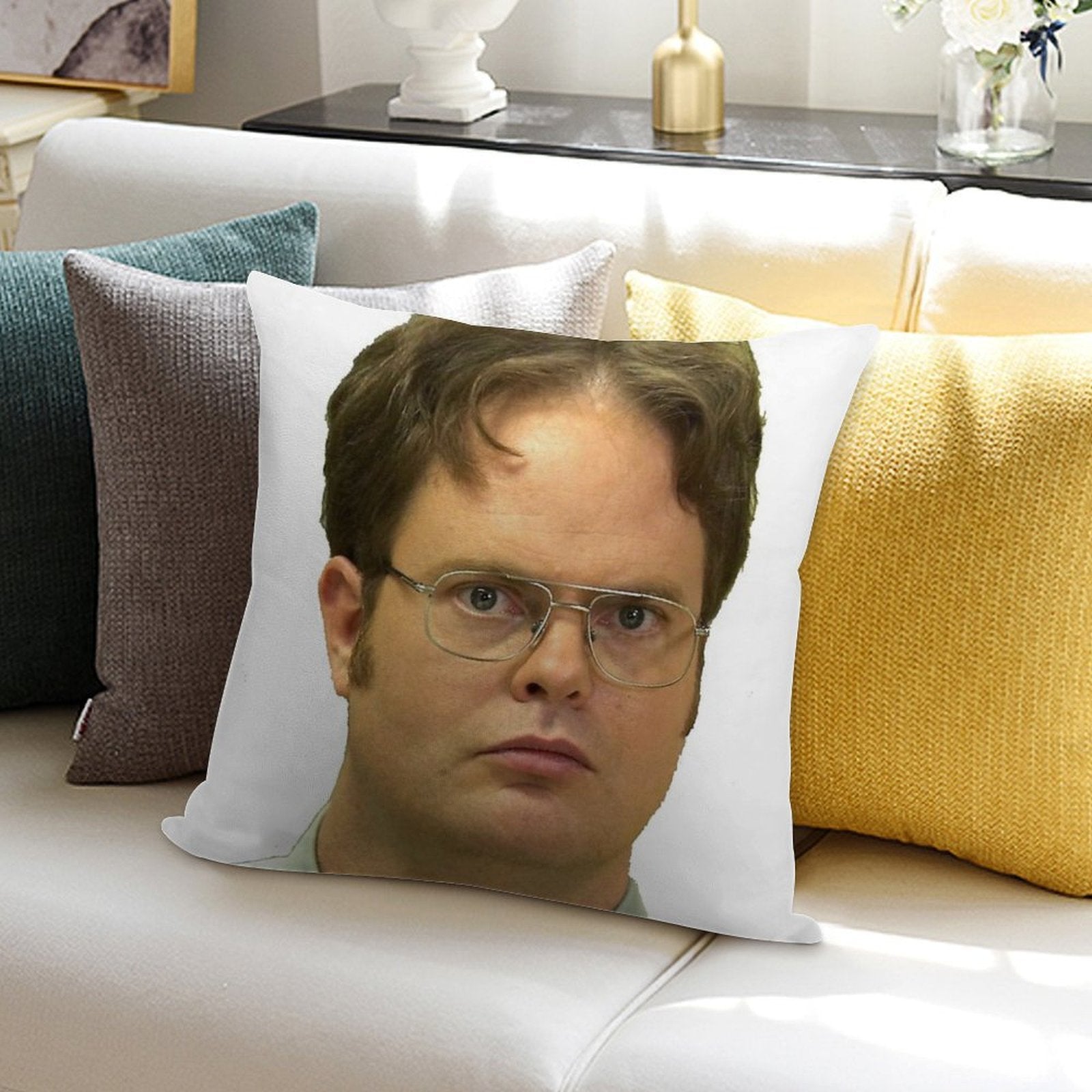 Dwight K Schrute Soft Easy Maintenance Throw Pillow